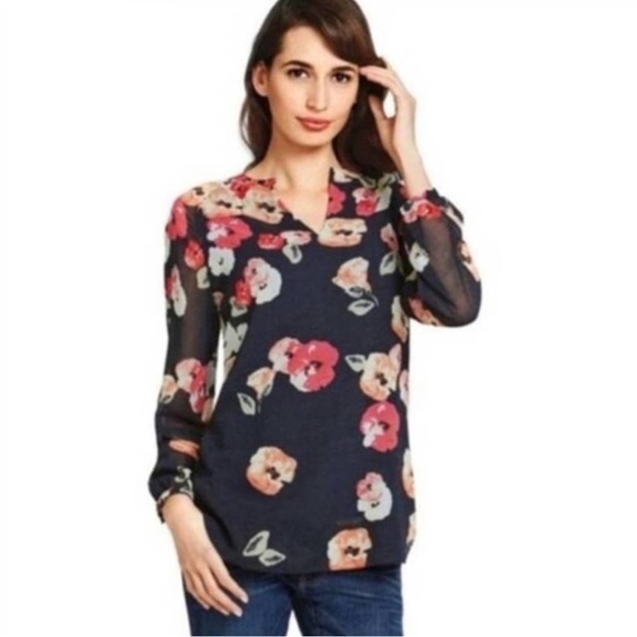 CABI Poppy Floral Tunic Blouse Size Medium - Picture 4 of 4